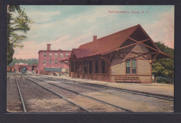 Ansichtskarte Nyack New York Rockland County USA Bahnhof Railroad Station Nach - Otros & Sin Clasificación