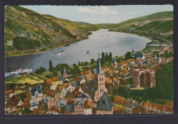 Ansichtskarte Künstlerkarte Bacharach Rhein Fluss Totalansicht Rheinland Pfalz - Other & Unclassified