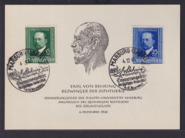 Deutsches Reich Brief 760-1 Behring Serologe Nobelpreis Sonderkarte SST Marburg - Covers & Documents