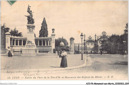 AJOP6-0522 - MONUMENT-AUX-MORTS - Lyon - L'entrée Du Parc De La Tete-d'or Et Monument Des Enfants Du Rhone - Kriegerdenkmal