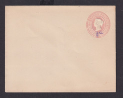 Karibik Barbados Ganzsache Cover Queen Victoria 1/2d Auf 1d überstempelt - Barbados (1966-...)