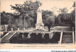 AJOP6-0517 - MONUMENT-AUX-MORTS - St-aubin-sur-mer - Le Monument Aux Morts Pour La France - Monuments Aux Morts