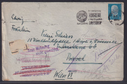 Postsache Deutsches Reich Brief EF Hindenburg Maschinenst. Dresden Hygiene Nach - Storia Postale