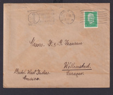 Deutsches Reich Brief 5 Pfg. Destination Berlin Curacao Niederlande Westindien - Cartas & Documentos