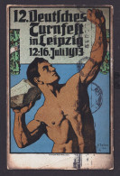 Ansichtskarte Künstlerkarte Sign. H. Treiber Leipzig Deutsches Turnfest Juli - Autres & Non Classés