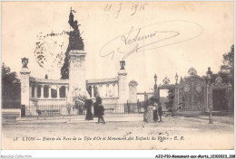 AJOP10-1117 - MONUMENT-AUX-MORTS - Lyon - Entrée Du Parc De La Tete D'or Et Monument Des Enfants - Kriegerdenkmal