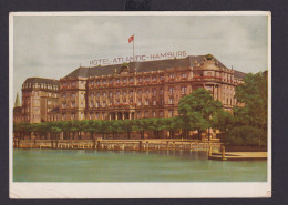 Ansichtskarte Hamburg Hotel Atlantic Alster Landungssteg Nach Chicago USA - Autres & Non Classés