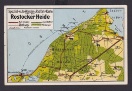 Ansichtskarte Rostocker Heide Mecklenburg Vorpommern Auto Wander Radfahr Karte - Sonstige & Ohne Zuordnung