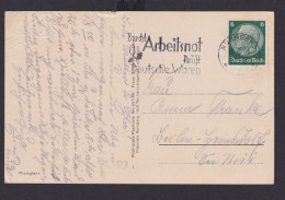 Deutsches Reich Drittes Reich Ansichtskarte SST Brecht Arbeitsnot Kauft Deutsche - Storia Postale