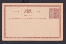 Briefmarken Jamaika Ganzsache Queen Victoria Postcard 1/2p Braun - Jamaique (1962-...)