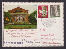 Berlin Bund Attr. Sonderkarte Musik Theater Richard Wagner Festspiele Bayreuth - Storia Postale