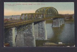 Ansichtskarte Louisville Nashville Eisenbahnbrücke Ohio River Fluss Nach Wien - Andere & Zonder Classificatie