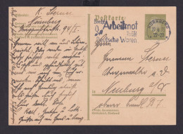 Deutsches Reich Drittes Reich Ganzsache SST Brecht Arbeitsnot Kauft Deutsche - Storia Postale