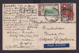 Briefmarken Jamaika MIF 1s + 6 D Ansichtskarte Versailles N. Belgrad Jugoslawien - Jamaique (1962-...)