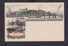 Ungarn Litho Ganzsache 2 Kreuzer Budapest Donau Brücke - Lettres & Documents