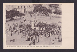 Ansichtkarte Afrika Angola Portugal Kolonien Loanda Hauptstadt DenkmalEinweihung - Sin Clasificación