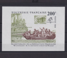 Flugpost Frankreich Französisch Polynesien Kolonien Block 15 Revolution Luxus - Storia Postale