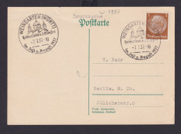 Deutsches Reich Drittes Reich Karte SST Weingarten Württemberg Heimatspiele - Lettres & Documents