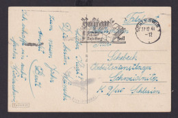 Postsache Deutsches Reich Drittes Reich Karte SST Postamt Ermäßigte Gebühr Ab - Cartas & Documentos