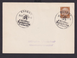 Deutsches Reich Drittes Reich Karte SST Essen 4. Deutscher Apothekertag Juni1937 - Cartas & Documentos