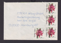 DDR Brief 3276 Blumen Dekorativer Beleg Lauchhammer Nach Hamburg - Cartas & Documentos