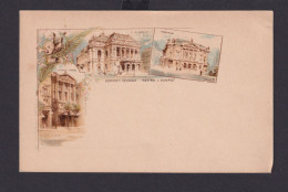 Ungarn Litho Ganzsache 5 Kreuzer Budapest Theater Kultur - Storia Postale