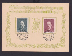 Briefmarken Besetzung Böhmen & Mähren Musik Smetana Komponist Gedenkblatt - Lettres & Documents