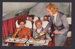 Flugpost Brief Air Mail Swissair Transatlantic DC-6 B Selt. Flugkarte Stewardess - Lettres & Documents