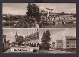 Ansichtskarte Schkopau Sachsen Anhalt Freibad Karl Liebknecht Hallesche Strasse - Autres & Non Classés