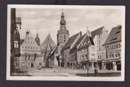 Ansichtskarte Eisleben Lutherstadt Sachsen Anhalt Markt Rathaus St. Andreas - Andere & Zonder Classificatie