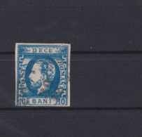 Rumänien Fürst Karl I. 29 I. 10 Bani Blau Ungebraucht Kat. 80,00 Ausgabe 1871 - Storia Postale