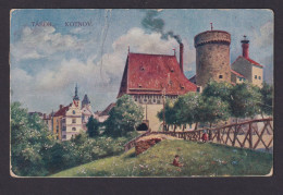 Ansichtskarte Künstlerkarte Mädchen Auf Blumenwiese Burg Ab Tabor - Non Classificati