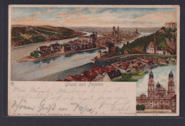 Litho Ansichtskarte Passau Bayern N. Wien Österreich - Altri & Non Classificati