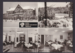 Ansichtskarte Oberhof Thüringen Gastronomie Hotel Ernst Thälmann Innen Außen - Other & Unclassified
