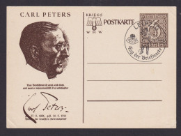 Briefmarken Deutsches Reich Ganzsache WHW Winterhilfswerk Carl Peters SST - Storia Postale