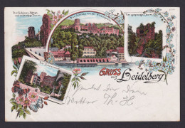 Litho Ansichtskarte Heidelberg Baden Württemberg Schloss N. Elberfeld Wuppertal - Altri & Non Classificati