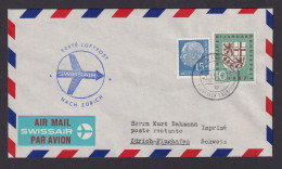 Flugpost Brief Air Mail Swissair Erstflug Nach Zürich Ab Wahn Köln MIF Heuss - Lettres & Documents