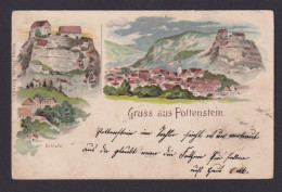 Litho Ansichtskarte Pottenstein Bayern N. Schillingsfürst - Sonstige & Ohne Zuordnung