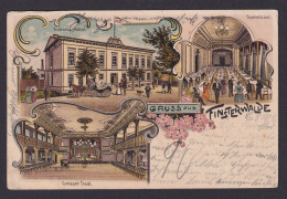 Litho Ansichtskarte Finsterwalde Brandenburg Gastronomie Viktoria Hotel - Andere & Zonder Classificatie