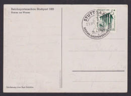 Briefmarken Deutsches Reich SST Reichsgartenschau Stuttgart 1939 AK Blumen Am - Storia Postale