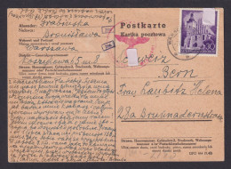Besetzung Polen Generalgouvernement Zensur Postkarte Warschau Bern Schweiz - Other & Unclassified