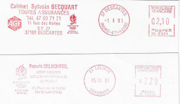 1992  EMA "Sponsor AGF Indép" Jeux Olympiques D'Hiver D'Albertville 1992: (n° NL 6941 + R 22342) - Invierno 1992: Albertville