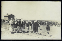 Train Station In Ezraa Syria 1926 - Photo Postcard - Syria