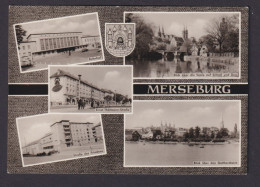 Ansichtskarte Merseburg Sachsen Anhalt Dom Bahnhof Schloß - Sonstige & Ohne Zuordnung