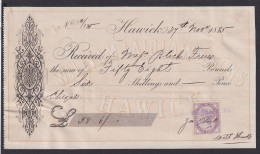 Hawick Schottland Schön Illustrierter Zahlschein 58 Pfd Frankiert Queen Victoria - Briefe U. Dokumente