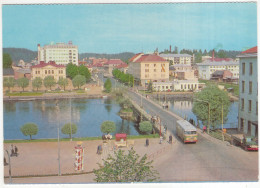 Savonlinna: OLDTIMER AUTOBUS/COACH, OLDTIMER TRUCK, ICE-CREAM CART - Pitkäsilta Ympäristöineen -(Finland) - Passenger Cars