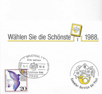 Postzegels > Europa > Duitsland > West-Duitsland > 1980-1989 > Wáhlen Sie Die Schonste  (17403) - Storia Postale