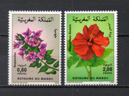 MAROC N°  988 + 989    NEUFS SANS CHARNIERE  COTE 5.00€    FLEUR FLORE - Morocco (1956-...)