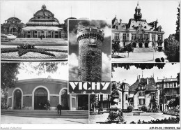 AJPP3-03-0375 - VICHY - Le Casino - L'hotel De Ville - Tour De L'horloge - Source Hopital - Pavillon Sevigne - Vichy