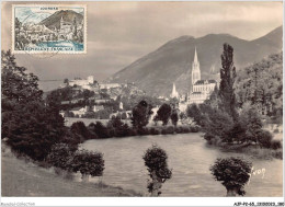 AJPP2-65-0245 - LOURDES - Le Gave De Pau - La Basilique Et Le Chateau-fort - Lourdes